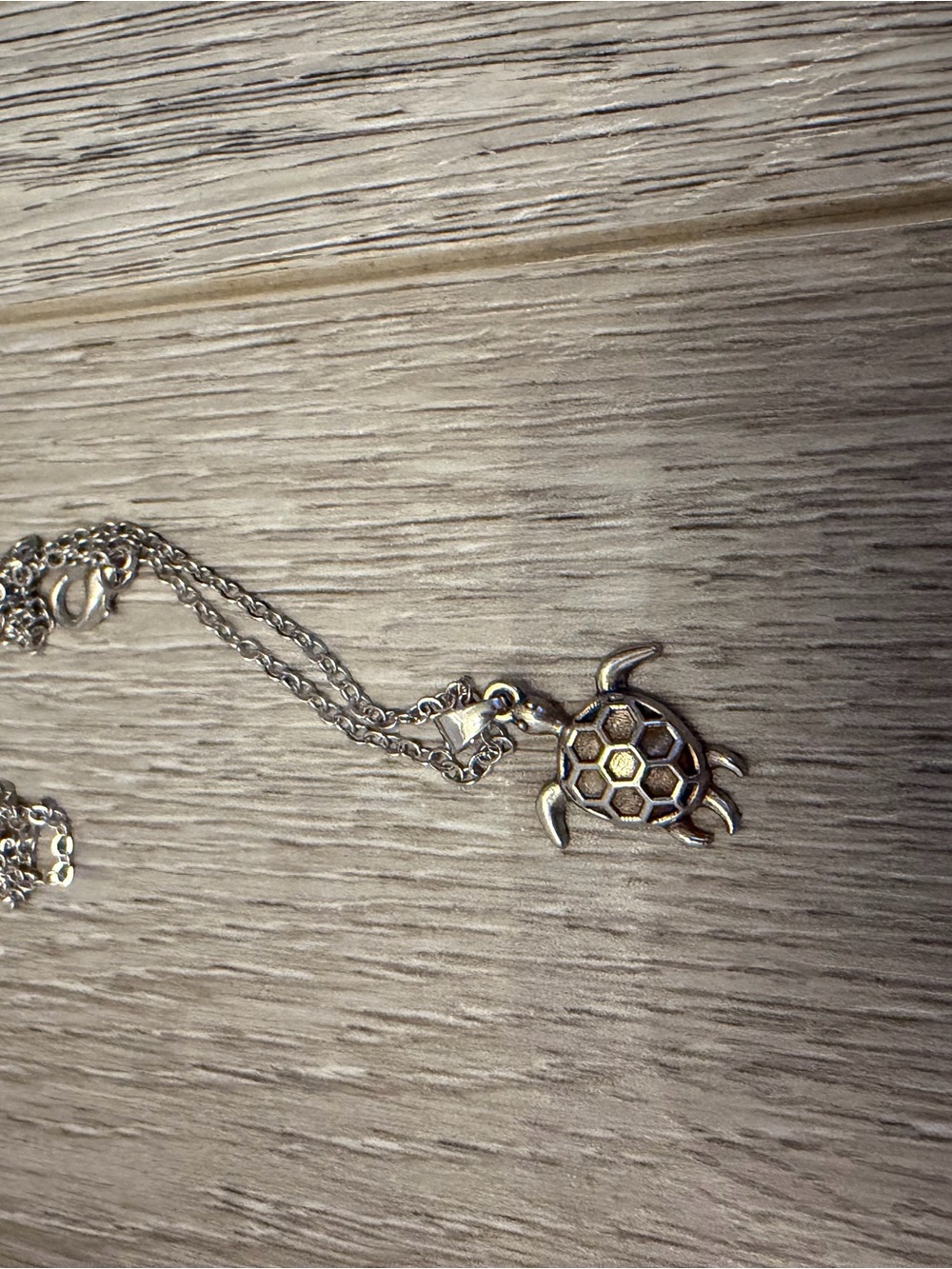 Effy Silver and Gold-Tone Turtle Pendant Necklace